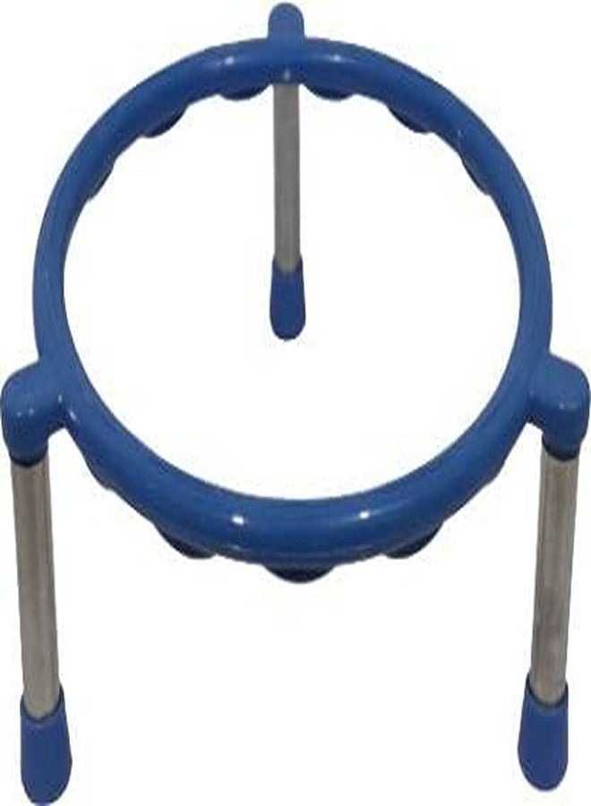 SHRIYAM CRAFTS Ring Matka/Pot Stands with Stainless Steel Legs (plastic blue pack of 10) - Image 2